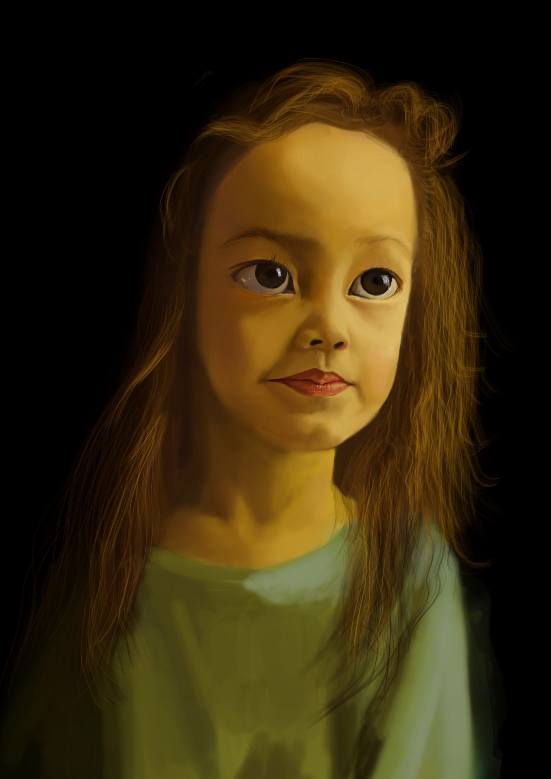 第一幅彩画人像