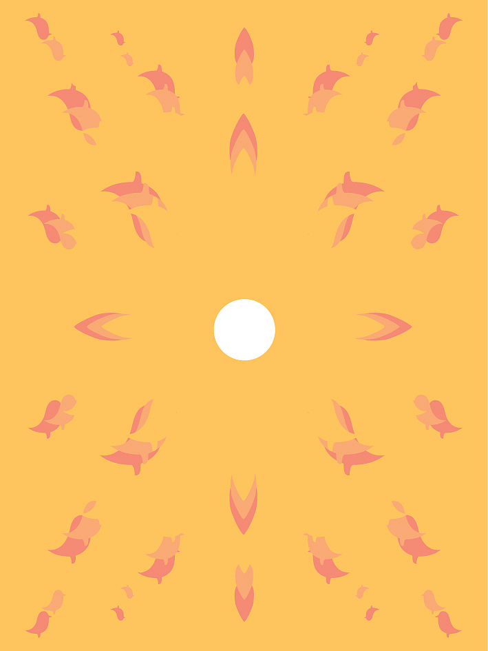 鸟的主题的平面构成