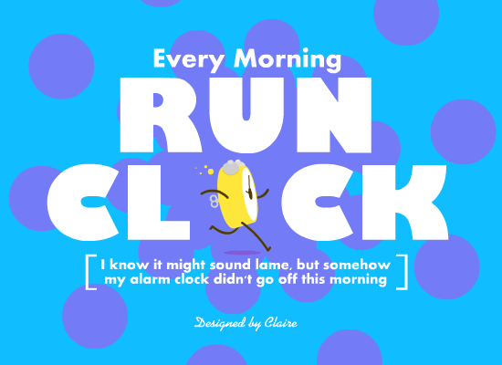 Run clock 每天都不知道闹钟跑哪里去啦~（图ZODMyNzE3MDg=） - 动效设计 - 站酷设计师羲曦Claire原创素材 - 站酷ZCOOL