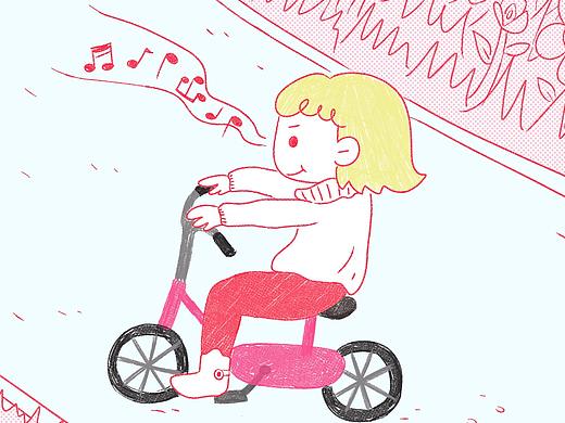 街道上的自行车