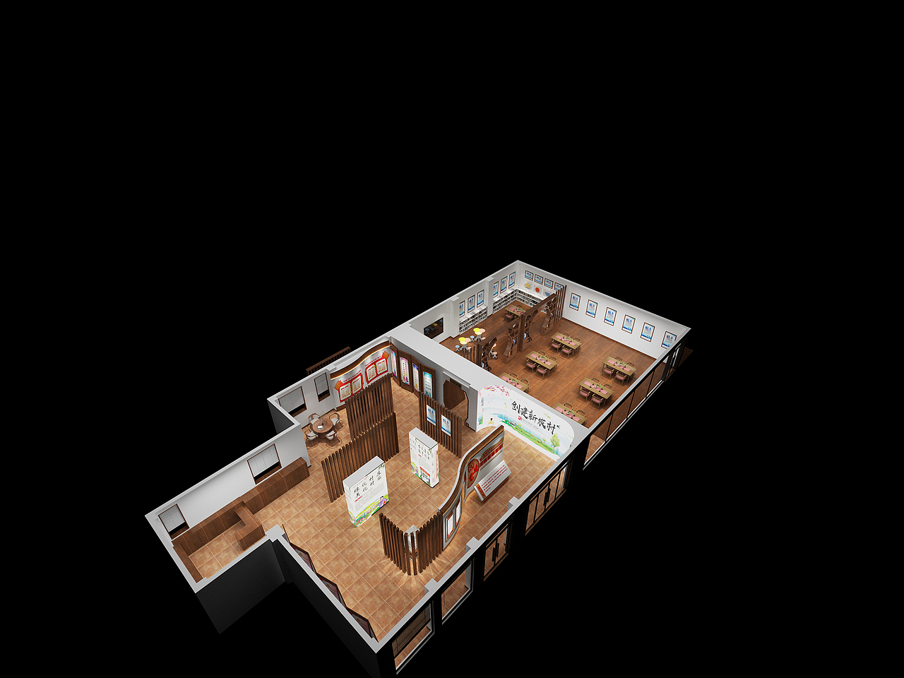 社区展厅 鸟瞰|空间|家装设计|forthewedding_原创作品-站酷zcool