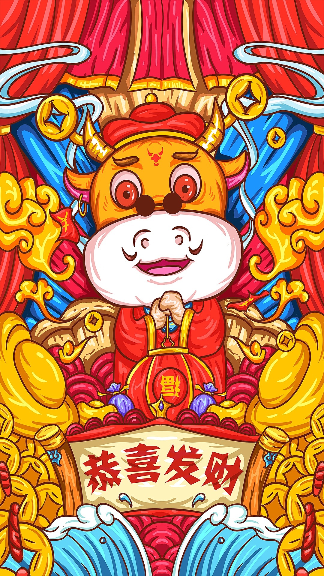 国潮插画（图ZMjQzNDU3MDMy） - 商业插画 - 站酷设计师画画的刺猹原创素材 - 站酷ZCOOL