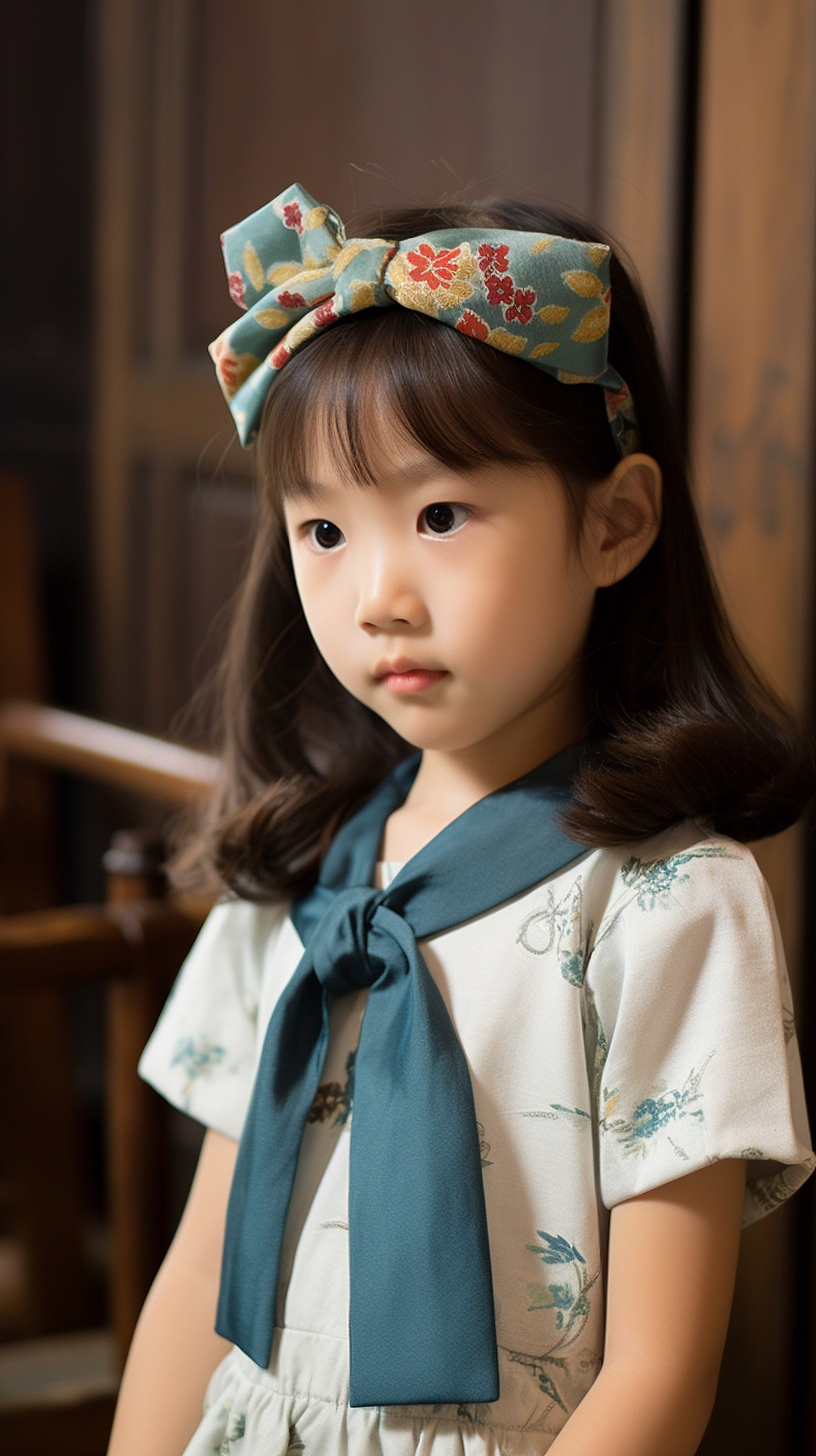 AI摄影|人像篇(5岁儿童):清纯可爱的国风小萝莉