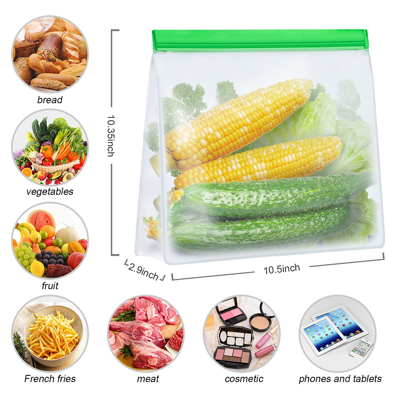 亚马逊硅胶食品袋