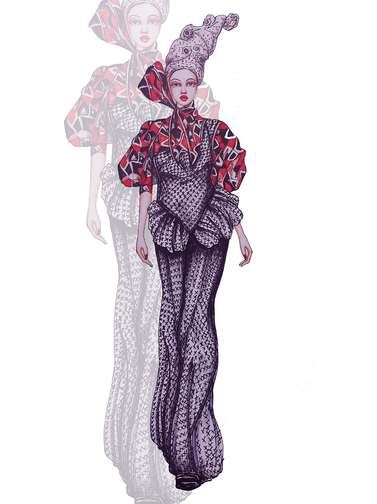 服装设计手绘稿