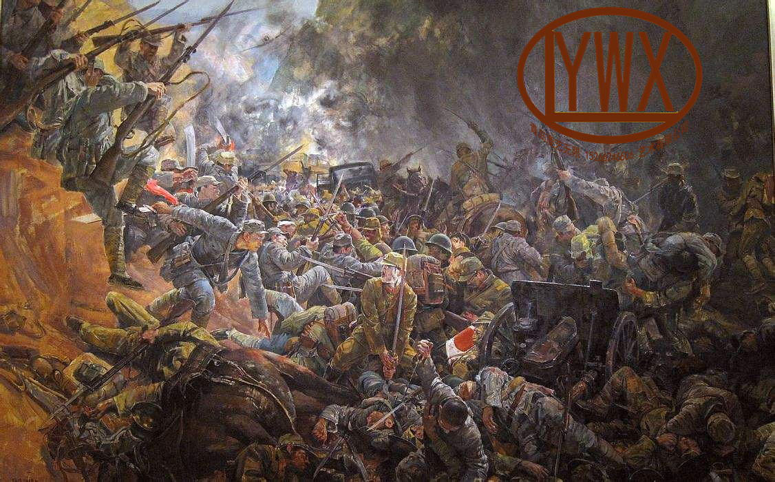 战争壁画场景油画创作