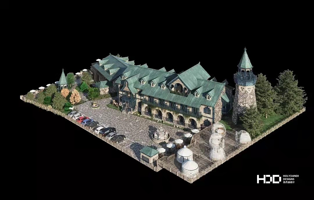 民宿设计|库尔德宁云山水主题民宿