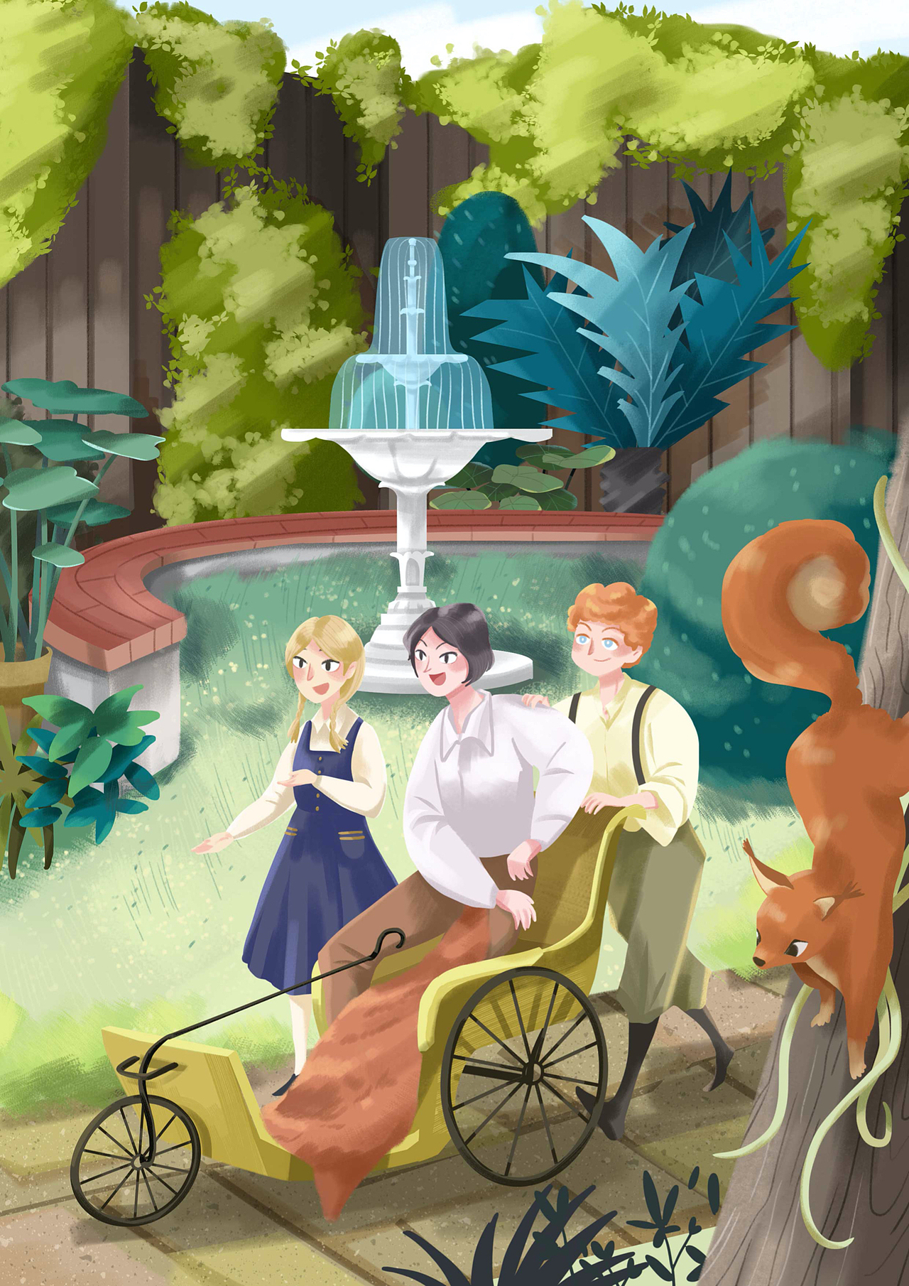 书籍插画——《繁星春水》《秘密花园》《培根随笔》（图ZMjI4MTQ3MjUy） - 儿童插画 - 站酷设计师双双本双原创素材 - 站酷ZCOOL