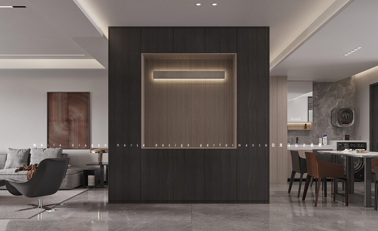 现代风格-白龙马效果图