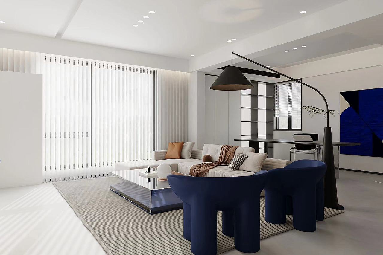 现代极简|奶油|克莱因蓝|重奢|法式奶油|侘寂（图ZMzE5MjA4Nzgw） - 建筑/空间 - 站酷设计师一心只为做图人原创素材 - 站酷ZCOOL