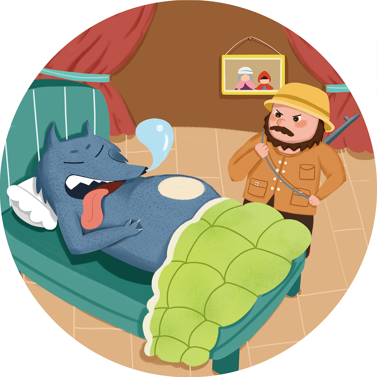 【童话不会骗人系列】小红帽（图ZMzQ5MjI4NTEy） - 儿童插画 - 站酷设计师猪油渣幼稚园原创素材 - 站酷ZCOOL