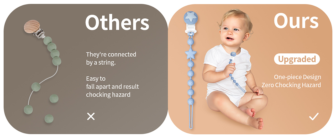 奶嘴链婴儿儿童用品产品图片拍摄亚马逊主副图A+设计