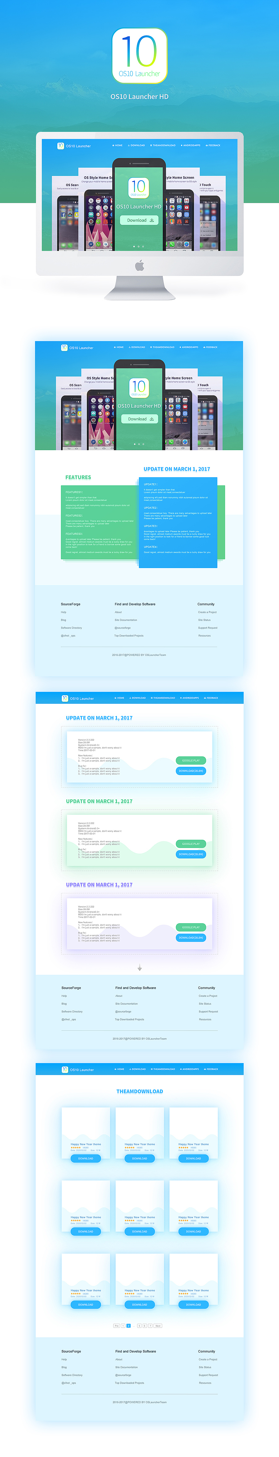 OS10 Launcher网站（图ZNzM2MDQ5NDQ=） - 移动端网页 - 站酷设计师咿呀哈原创素材 - 站酷ZCOOL