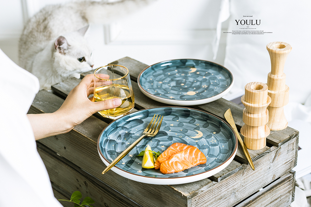 蓝器 ● 食（图ZMTY0NzE1ODky） - 产品摄影 - 站酷设计师有鹿摄影视觉YOLU原创素材 - 站酷ZCOOL