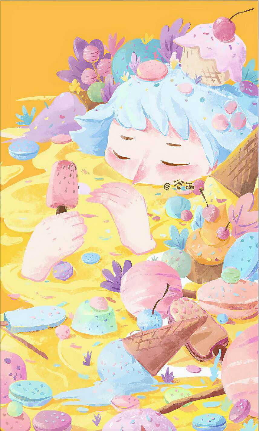 糖果色|插画|商业插画|谷雨星君 - 原创作品 - 站酷 (zcool)