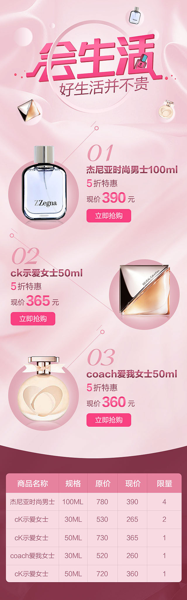 香水推广专题页面设计