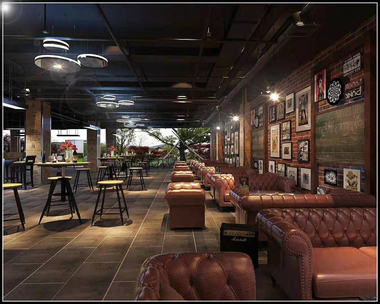 音乐烧烤吧|空间|家装设计|一九九二效果图_原创作品-站酷zcool