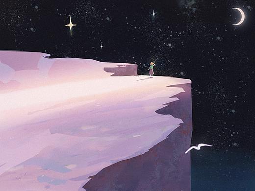 月亮迷失深海，星星枕浪而眠
