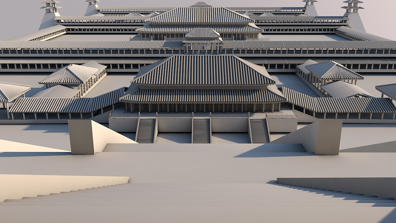 古建-未央宫遗址意想复原模型