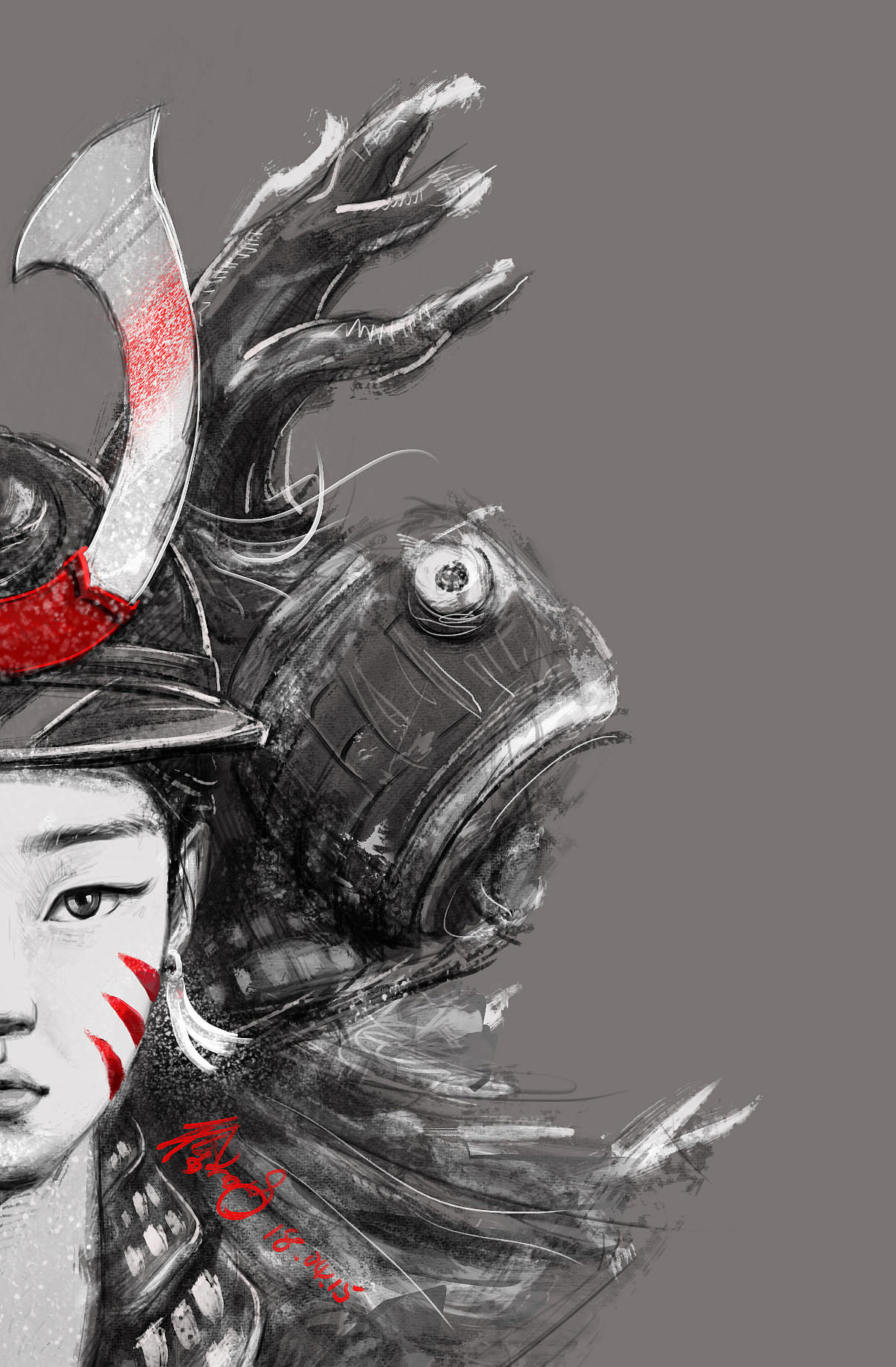 关于武士的素描绘画练习（图ZMTEyMjQyMzM2） - 创作习作 - 站酷设计师xubotao原创素材 - 站酷ZCOOL