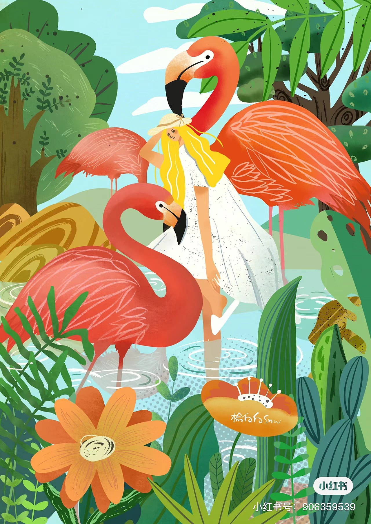 我与动物系列-我与火烈鸟