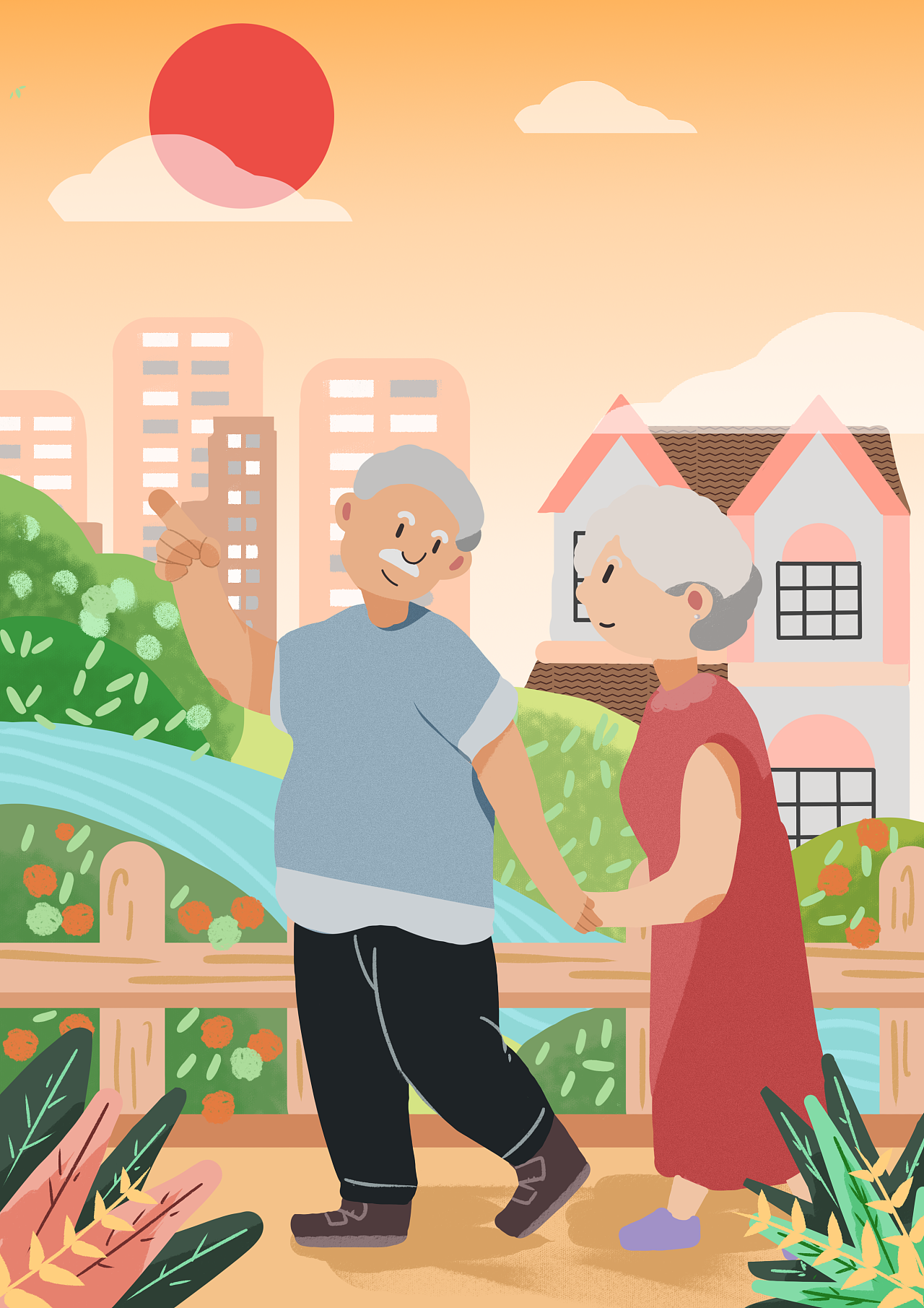 Cartoon elderly couple isolated on white background 5151716 Vector Art ...
