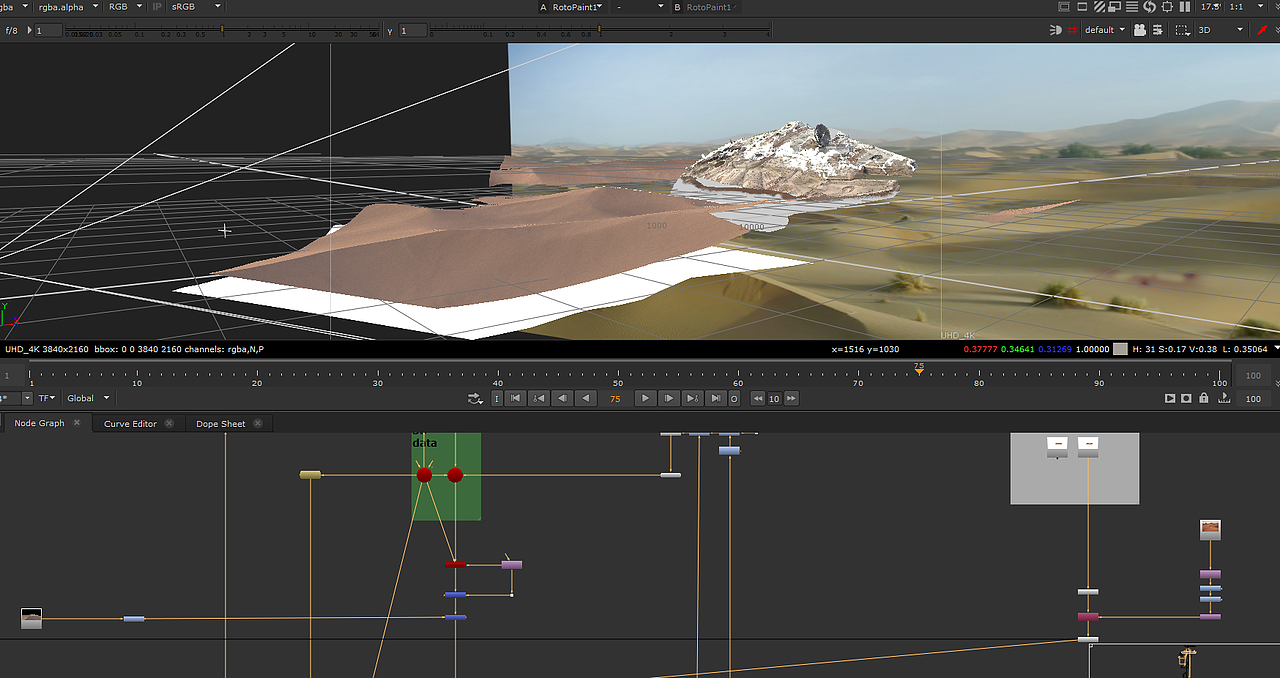 3d projection matte painting