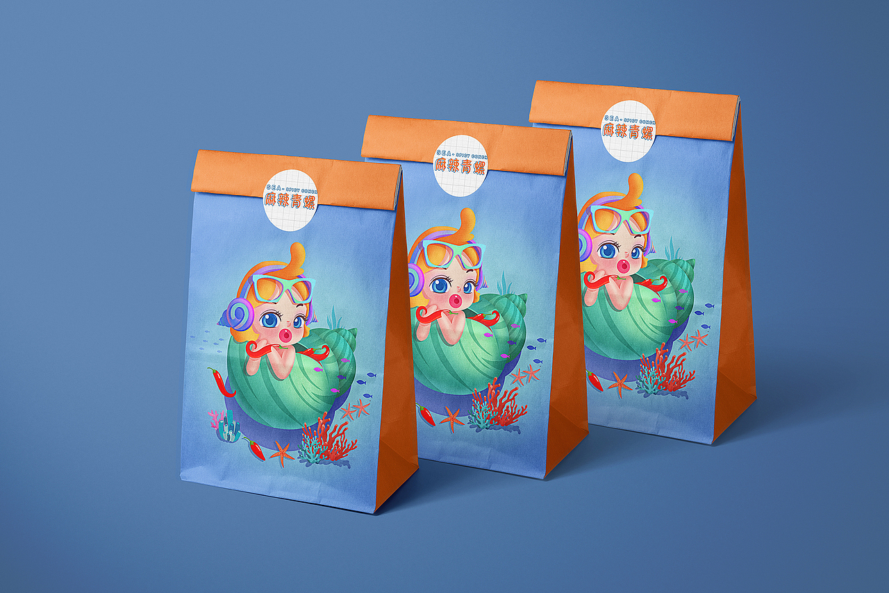 青螺包装插画（图ZMjc1NDAzOTA0） - 商业插画 - 站酷设计师插画师toya原创素材 - 站酷ZCOOL