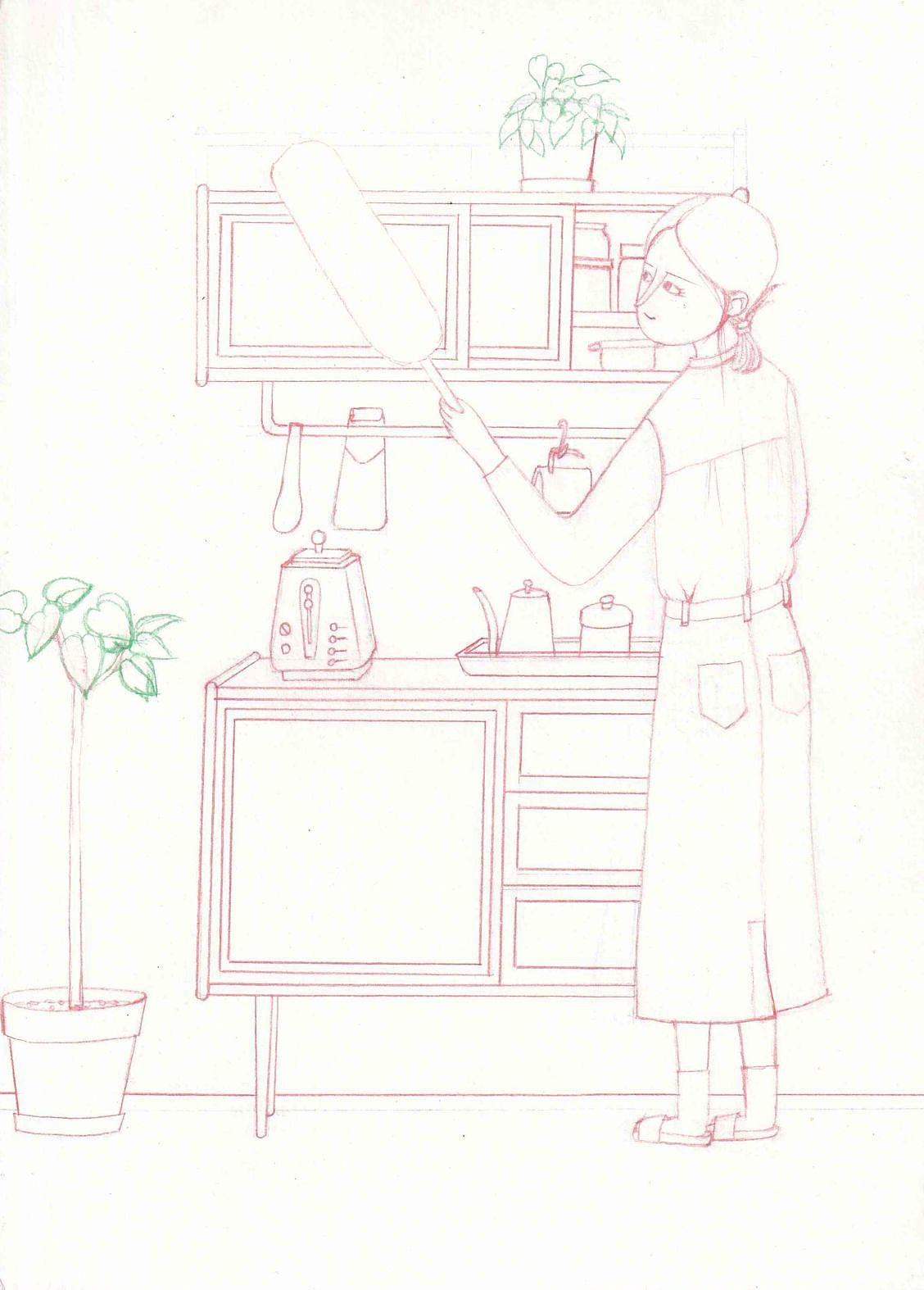 【春节童谣】水彩插画“二十四,扫房子;”