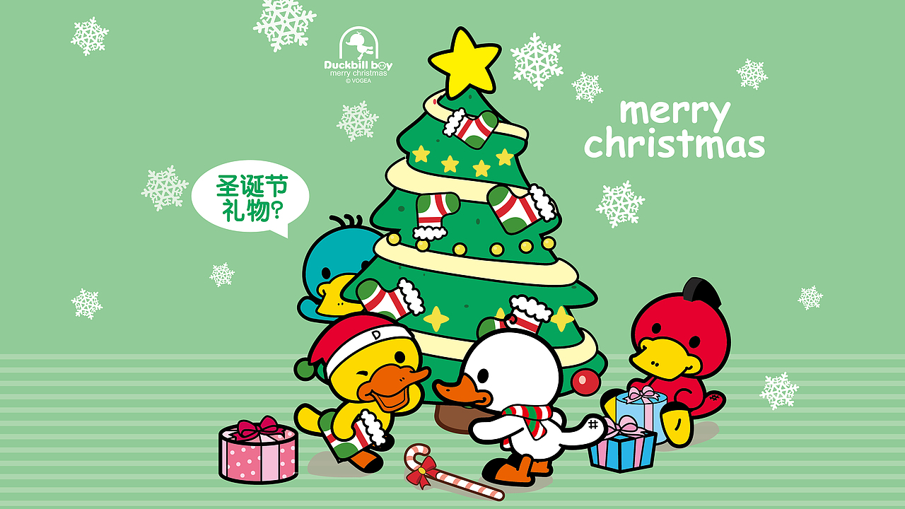 鸭嘴兽男孩 圣诞节高清壁纸【PC壁纸、安卓壁纸、iPhone壁纸】