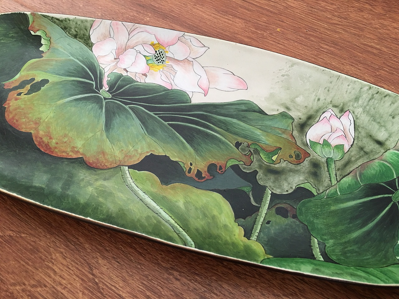 手绘工笔鱼池 … 中国绘画