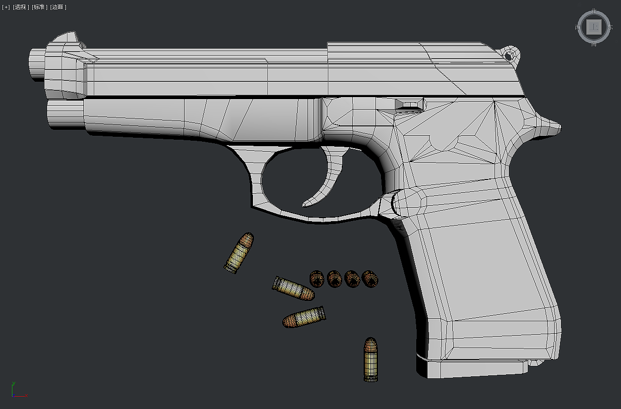 手枪 建模渲染(写实)|三维|机械/交通|张雄15011195384 - 原创作品