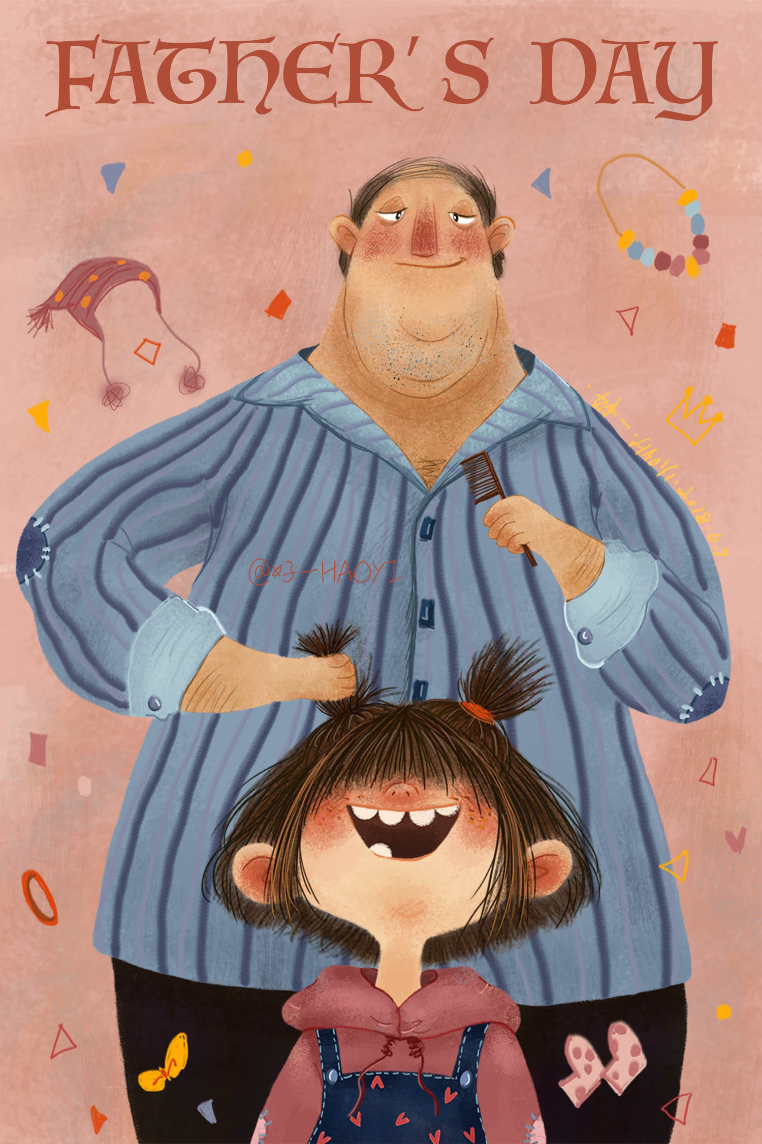 父亲节|插画|儿童插画|好一haoyi - 原创作品 - 站酷 (zcool)