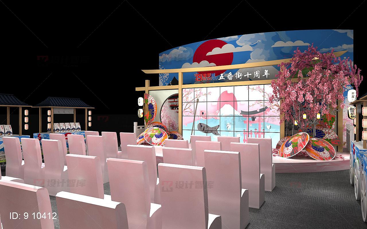 舞台小推车国潮来袭日式元素五番夏日祭