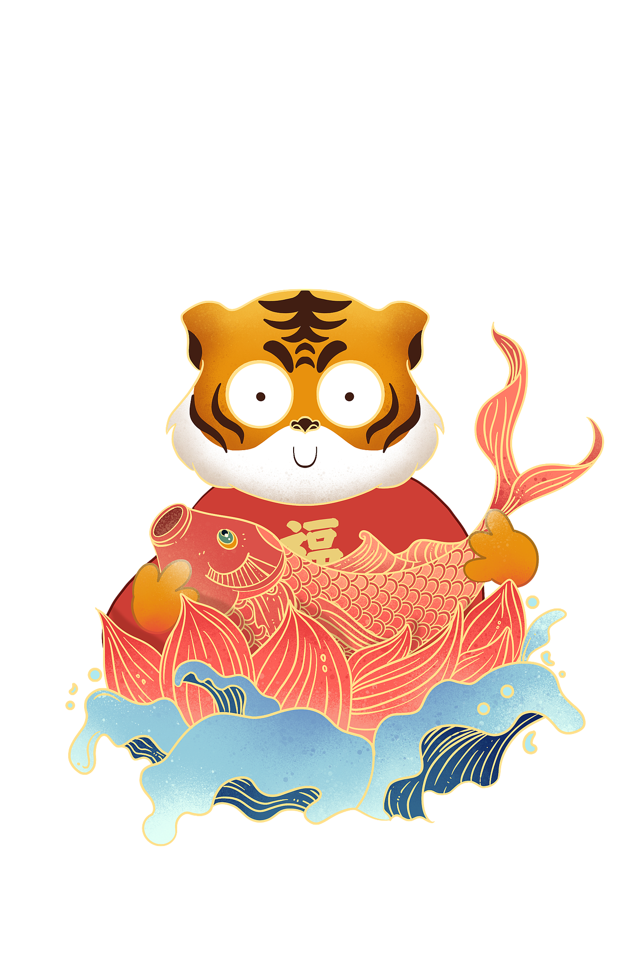 虎年ip形象插画设计（图ZMjgwOTgzODQ4） - 商业插画 - 站酷设计师卡卡罗头原创素材 - 站酷ZCOOL