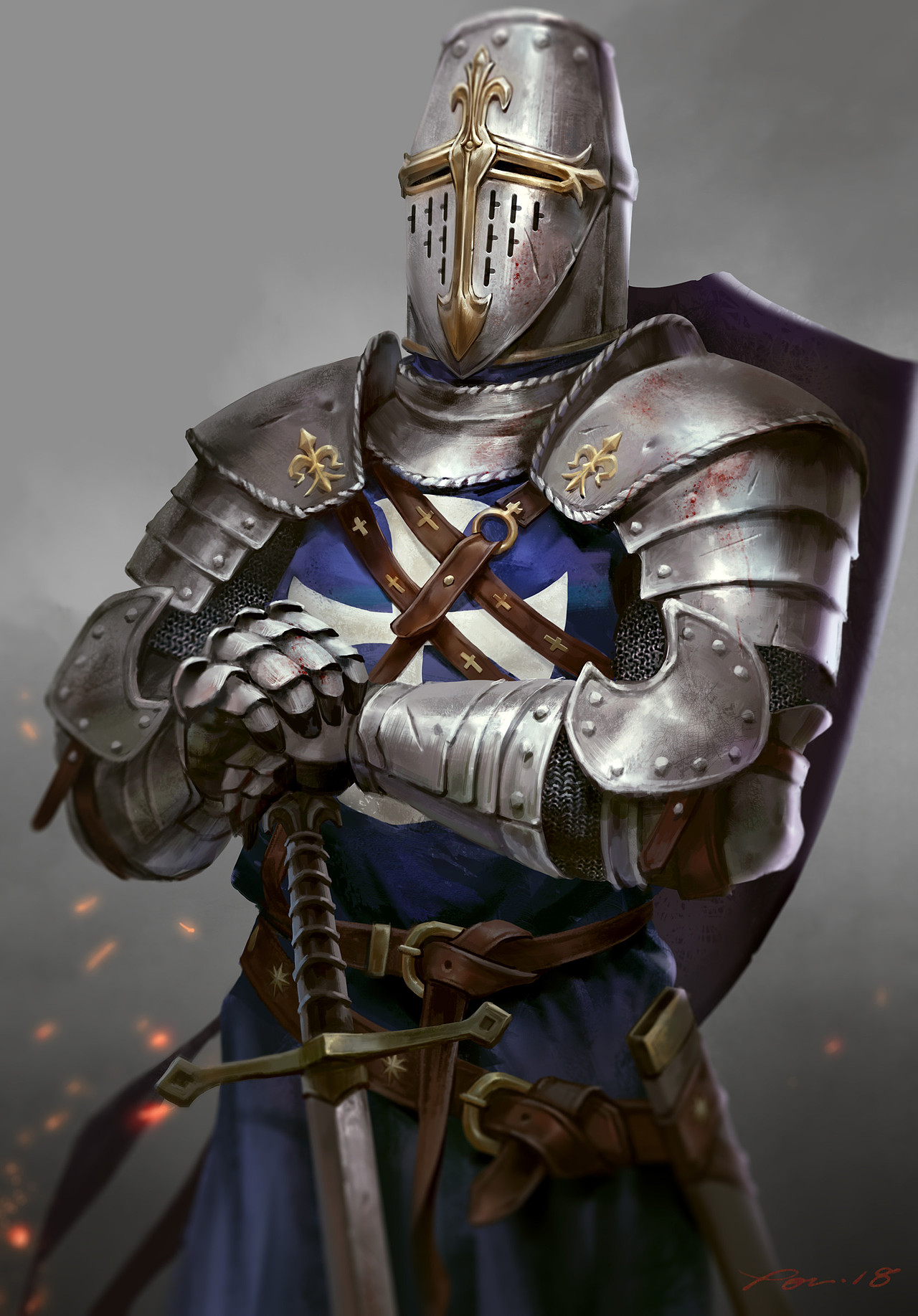 骑士精神|插画|游戏原画|papawong121_原创作品-站酷(zcool)