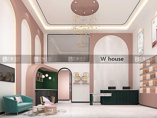美容院效果图设计化妆品理发店铺装修设计美甲美发店