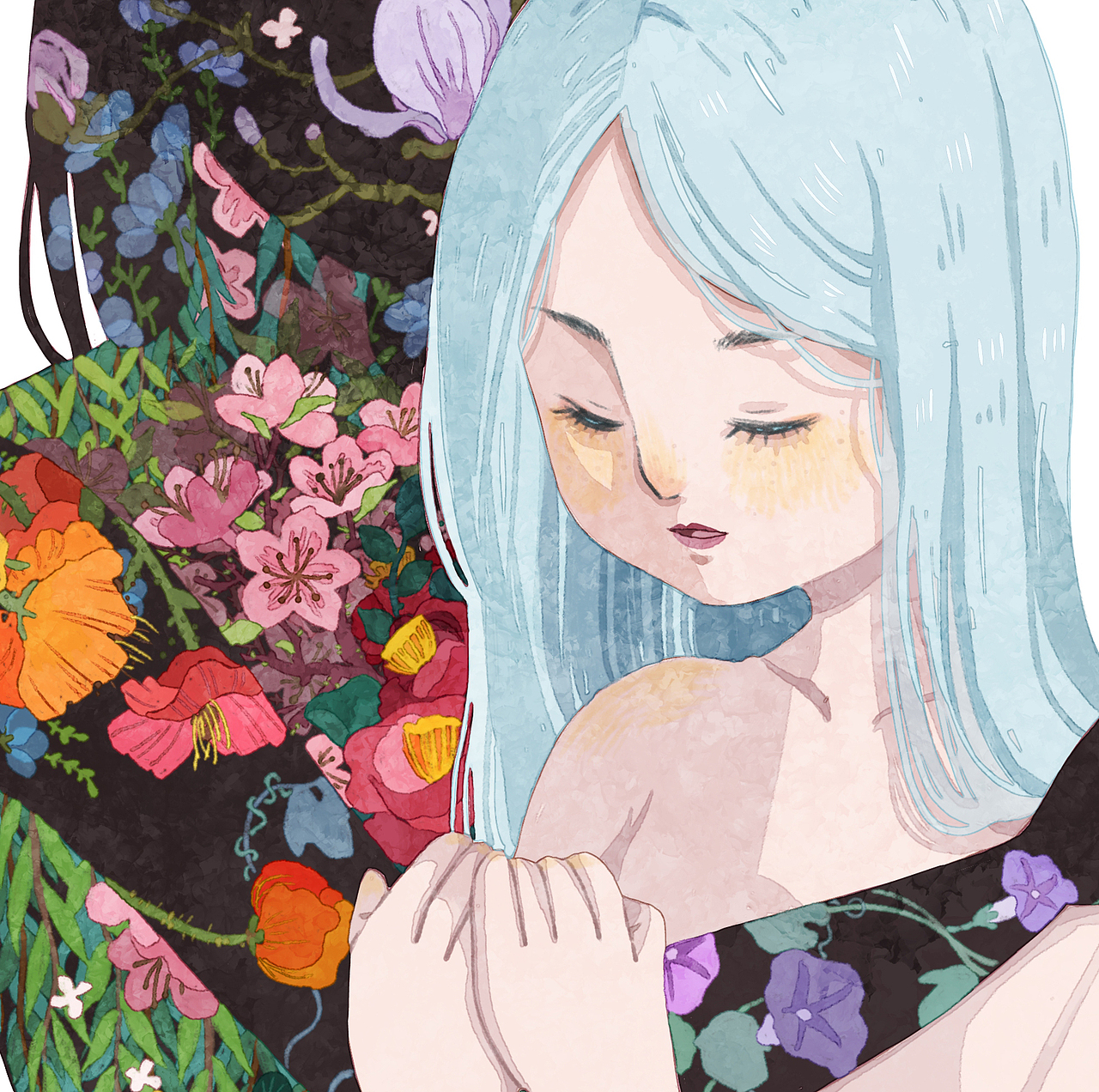 阿多尼斯的诗歌为灵感创作的一些插画