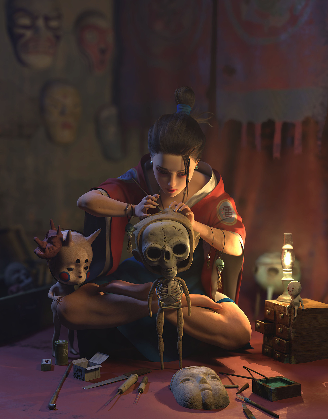 深夜学院一期线下班学员CG作品（一）