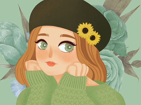 插画头像（个人主页-ZNjQzMzgzMTY=） - 商业插画 - 站酷设计师小瀞瀞児原创素材 - 站酷ZCOOL