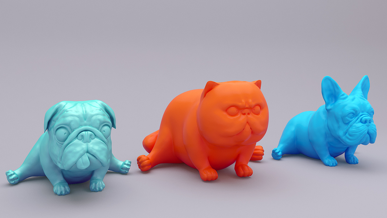 蠢萌一字马桌面潮玩小摆件