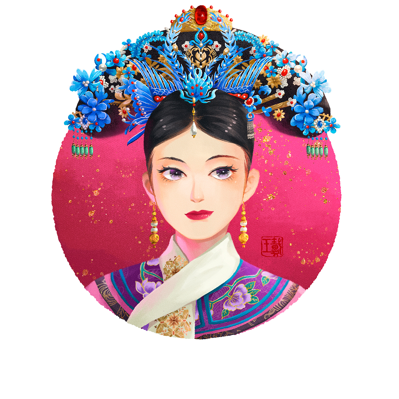 举报194分享原创作品插画创作习作板绘头像甄嬛传古风服饰动画动态