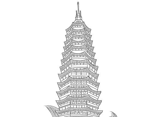 常州建筑线稿
