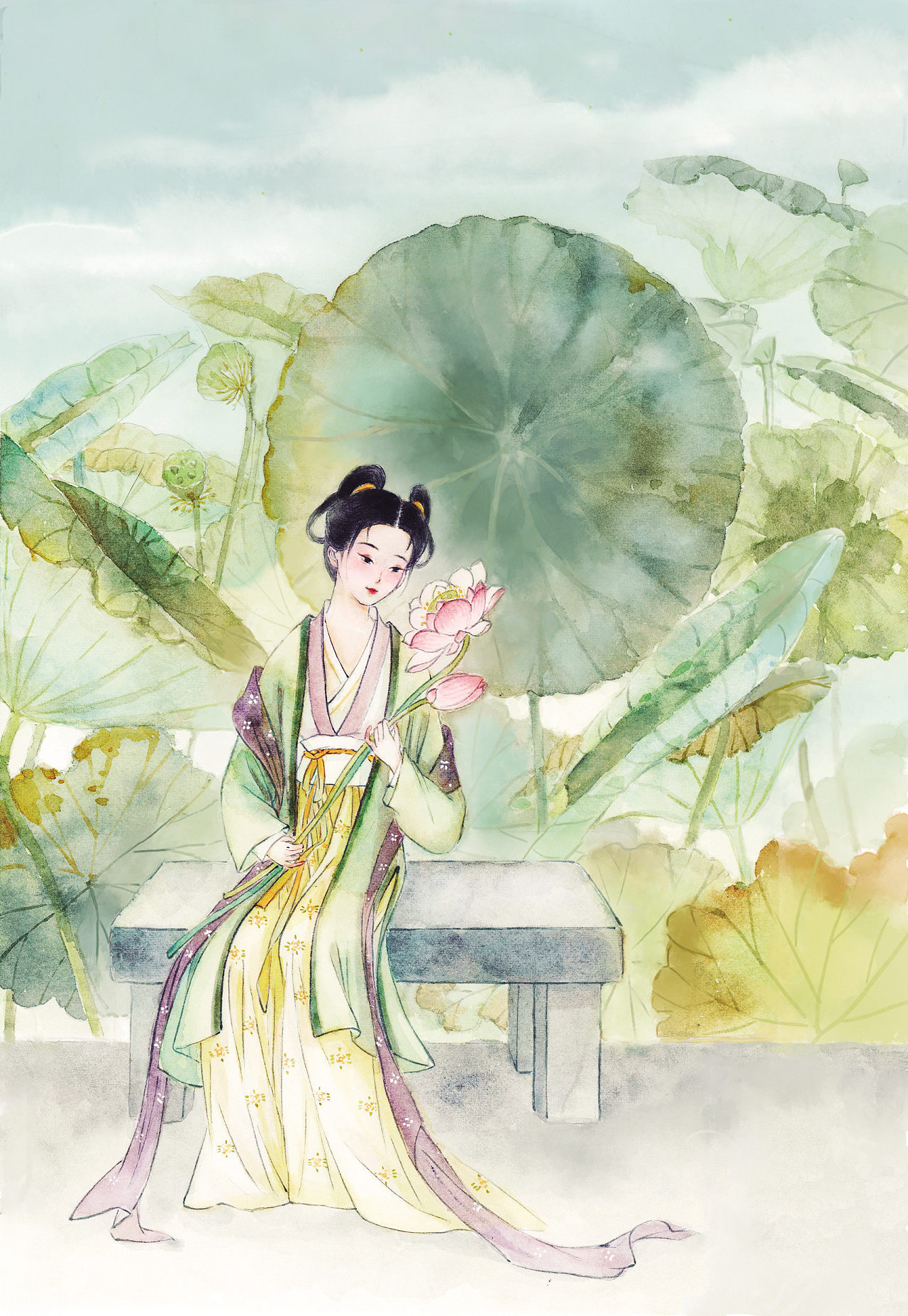 诗词类书籍插图|插画|商业插画|越女yn - 原创作品 - 站酷 (zcool)