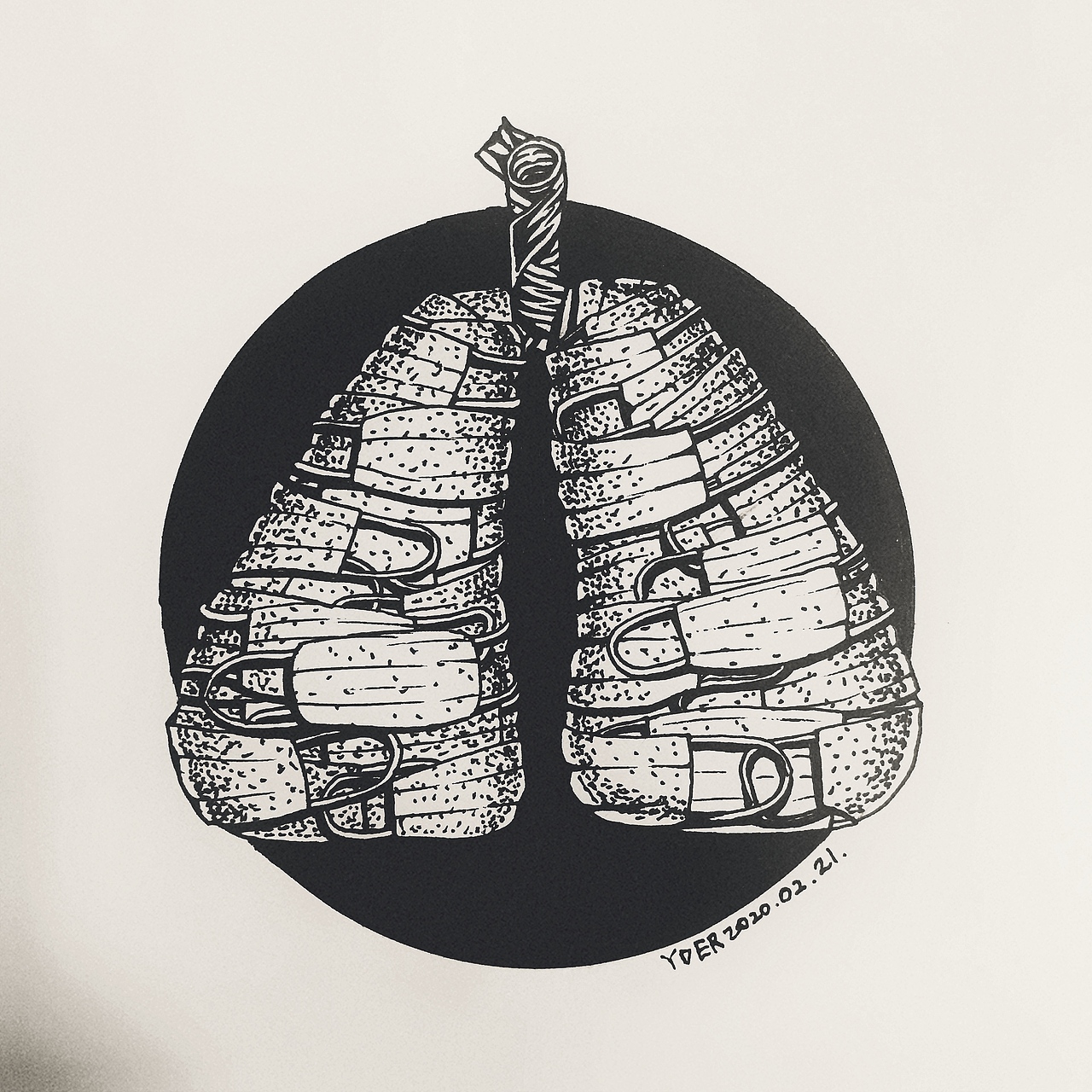 肺罩（图ZMTk2MzQ5NjQ0） - 艺术插画 - 站酷设计师艺德立斯原创素材 - 站酷ZCOOL