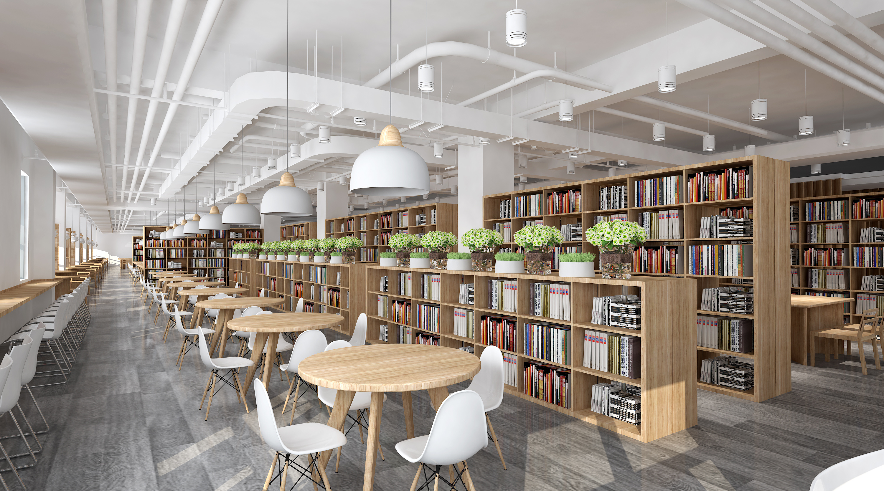 图书馆|空间|家装设计|效果图小静 - 原创作品 - 站酷 (ZCOOL)