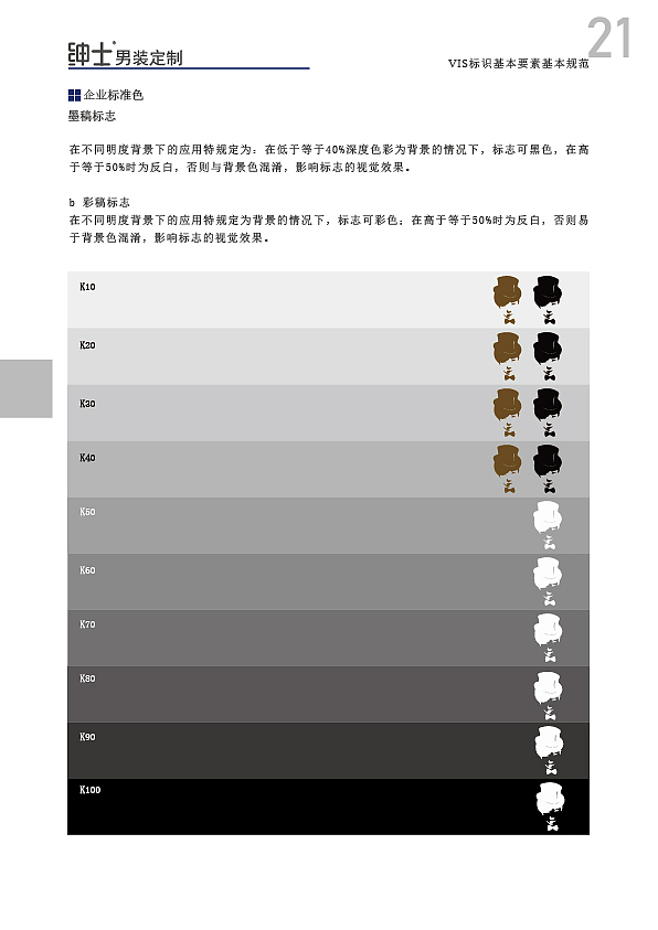 绅士男装定制视觉识别手册