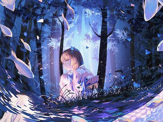 今日分享知画哟插画老师~Teardrops