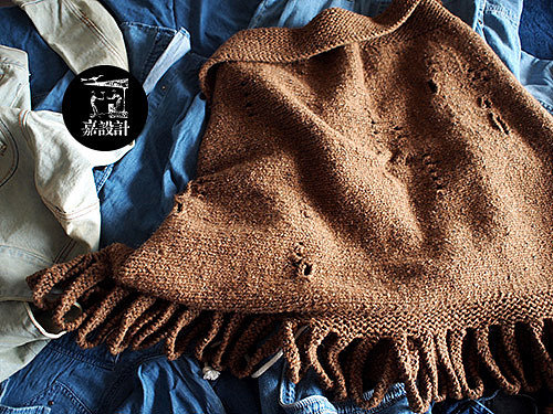 个性羊毛手工披风*嘉设计