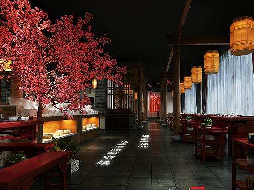 小龙坎火锅店装修设计效果图_方鸣装饰